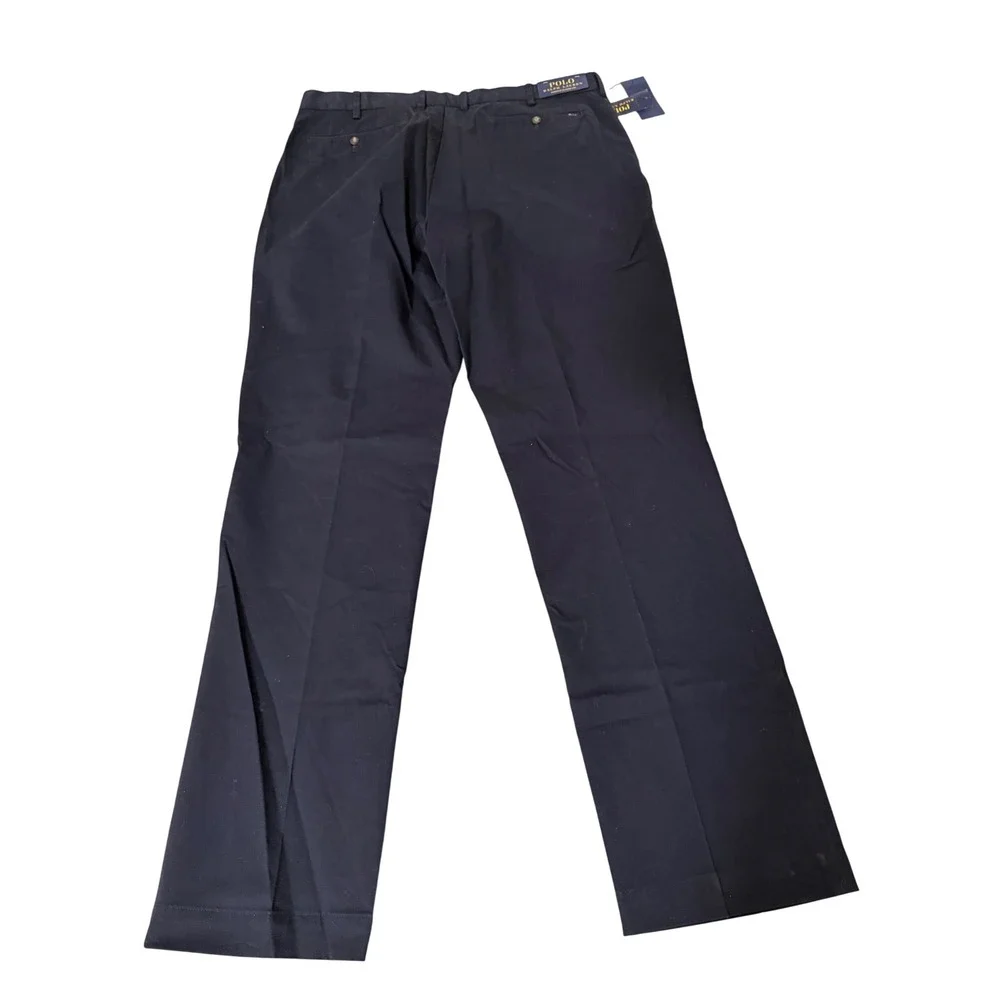 Polo Ralph Lauren Stretch Classic Fit Pants Mens Tag Size 38x34 Navy‎ Chino